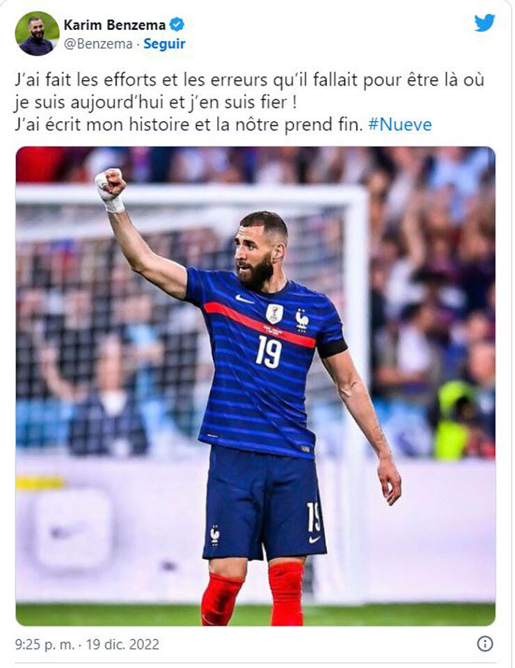Pháp hụt World Cup Benzema tuyên bố rời ĐTQG đúng sinh nhật